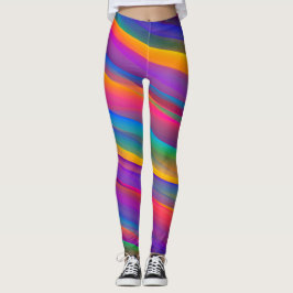 Leggings Remolinos de arcoíris vibrantes