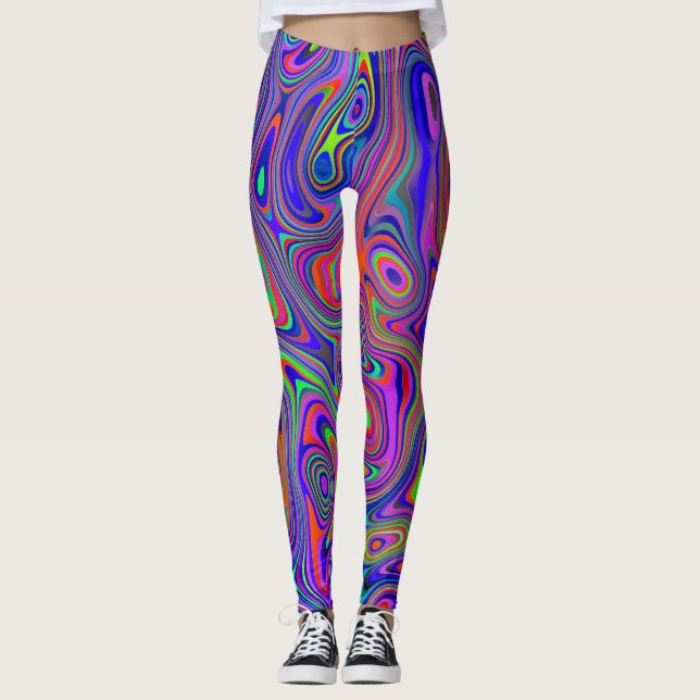 Leggings Remolinos del neón (Anverso)