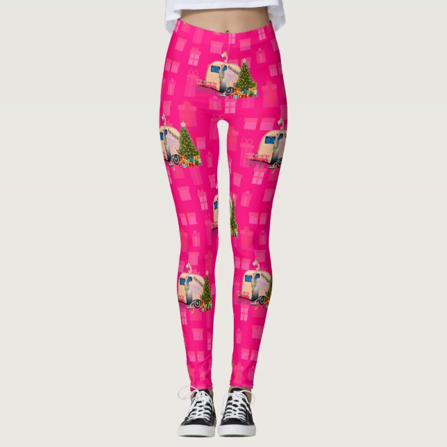Leggings remolque de flamingo para navidades (Anverso)