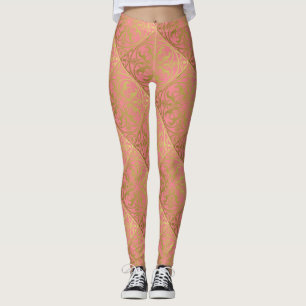 Leggings Renacimiento Medieval Herald León Leopardo Metálic