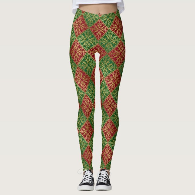 Leggings Renacimiento Medieval Heraldio León Leopardo Metál (Anverso)