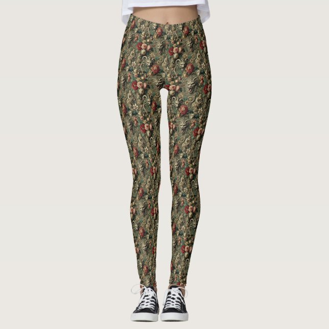 Leggings 🩸 Renegade Harvest - Delirium gótico victoriano (Anverso)