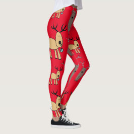 Leggings Renos de animales de invierno de vacaciones | Red 