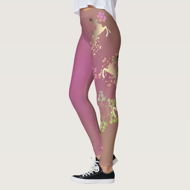 Leggings Renos y copos de nieve Piernas moradas (Izquierda)