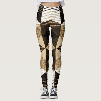Leggings Repetición de geometría: diseño de fondo texturiza
