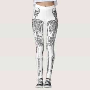 Leggings Repetición de la tripulación de esqueleto x 4