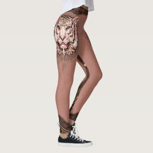 Leggings Representación cautivadora y artística de un tigre