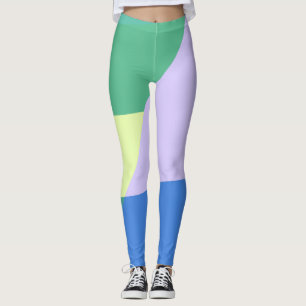 Leggings Reproducción Resumen Pastel Bloque de color Pastel