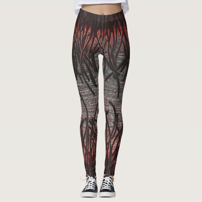 Leggings Resplandor con el flujo (en rojo) (Anverso)