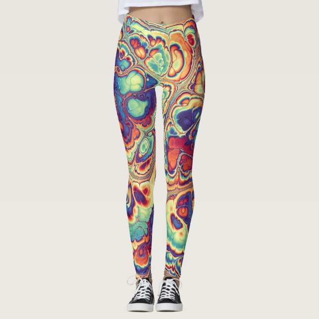 Leggings Resplandor de Mármol Tropical (Anverso)