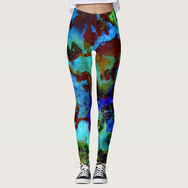 Leggings resplandor del estanque de peces (Anverso)
