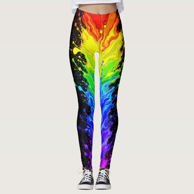 Leggings “Resplandor” – Un patrón de orgullo abstracto (Anverso)