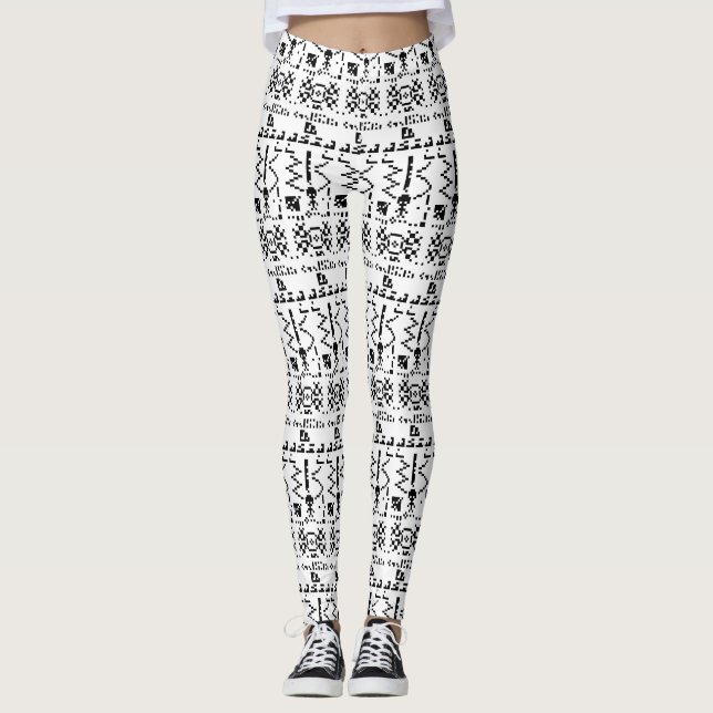 Leggings Respuesta de mensajes binarios de Arecibo (Anverso)