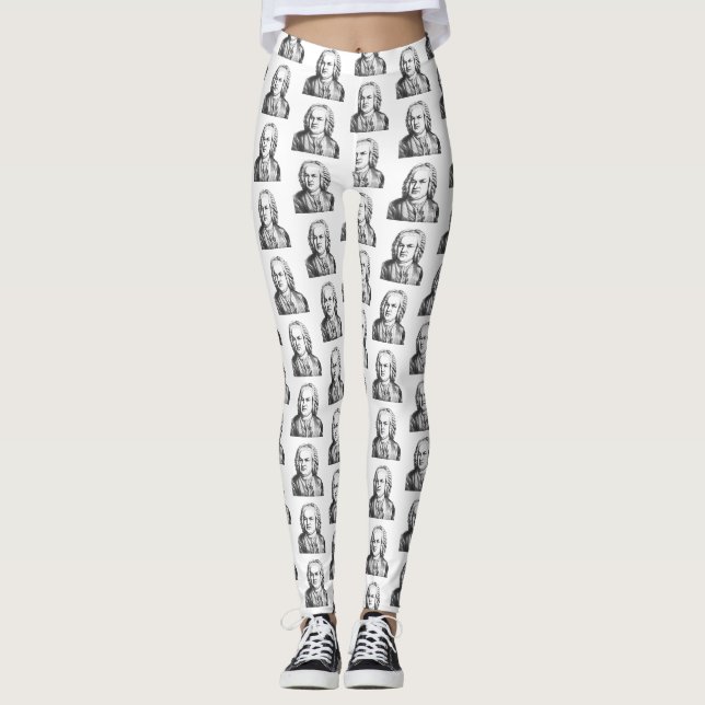 Leggings Resting Bach Face Classical Music Composer (Anverso)