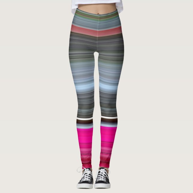 Leggings Resumen #1: Cerise y gris (Anverso)