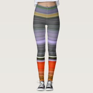 Leggings Resumen #1: Naranja y gris