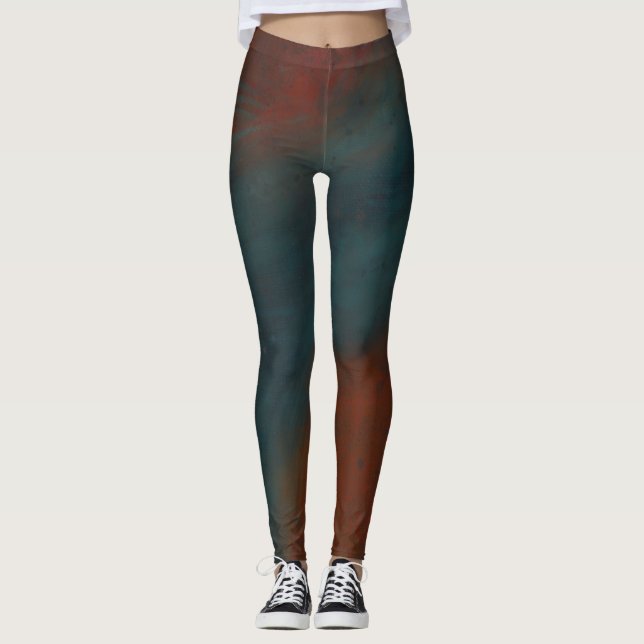 Leggings Resumen 1: rojos y azules (Anverso)
