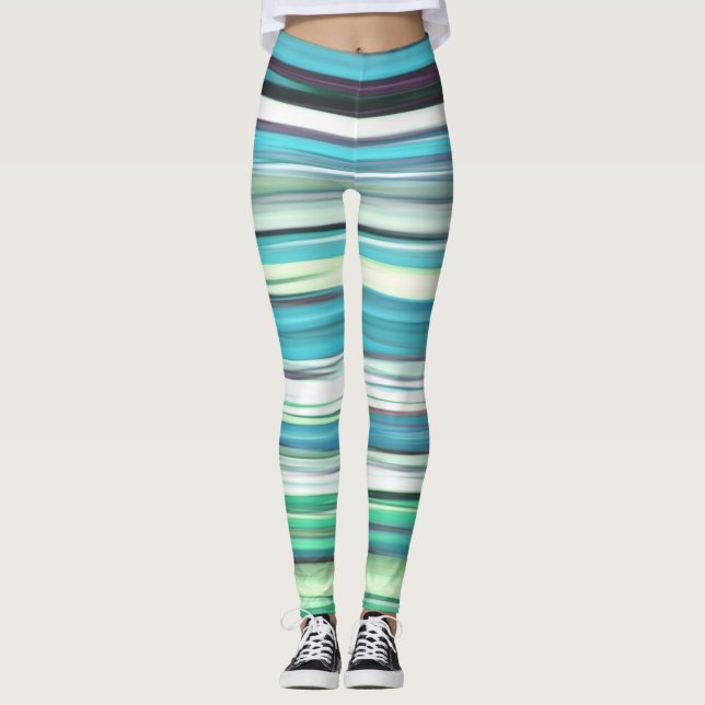 Leggings Resumen #2: Azul azul de Aqua (Anverso)
