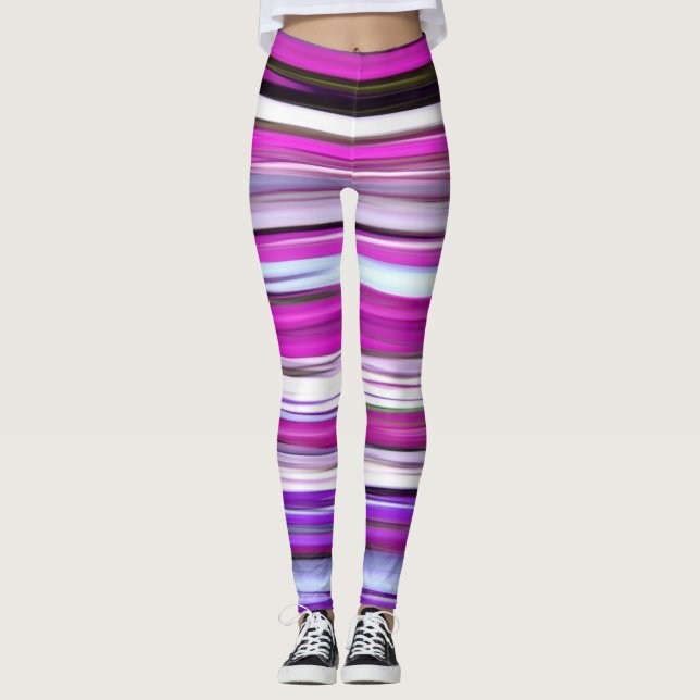 Leggings Resumen #2: Desenfoque morado (Anverso)