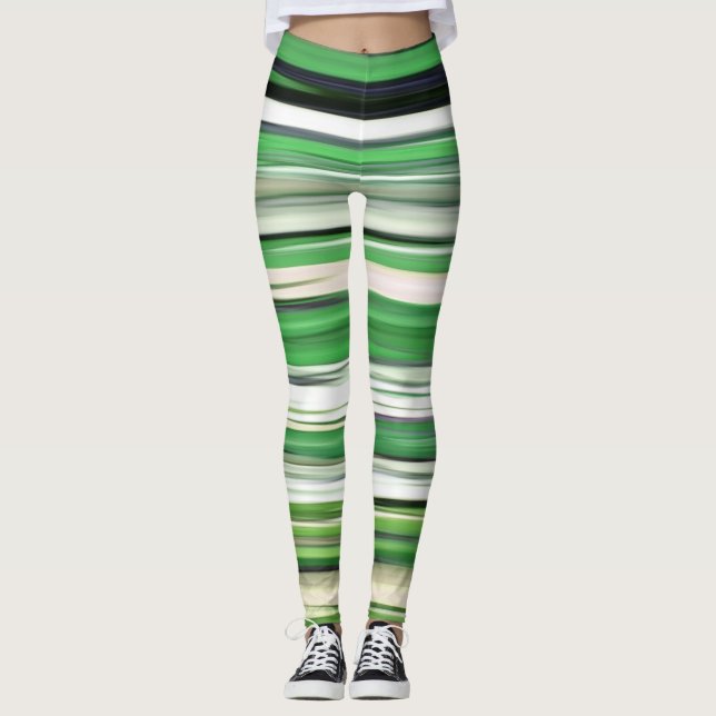Leggings Resumen #2: Desenfoque verde (Anverso)