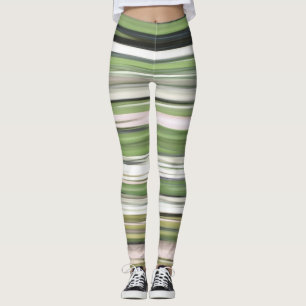Leggings Resumen #2: Desenfoque verde oliva