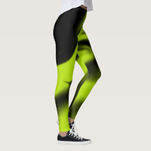 Leggings Resumen 3 en verde negro y limón