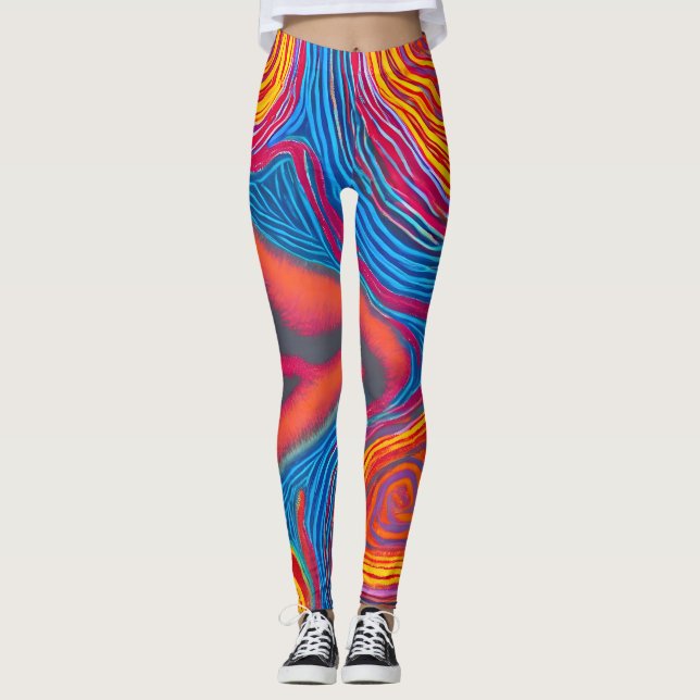 Leggings Resumen aborigen Art Vol. 03 (Anverso)