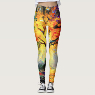 Leggings Resumen Árbol de la naturaleza espiritual de la vi