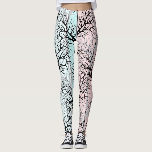 Leggings Resumen, árboles (Anverso)