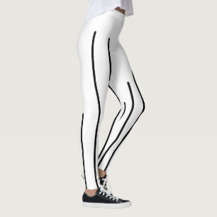 Leggings Resumen Art Black Lines Minimalismo