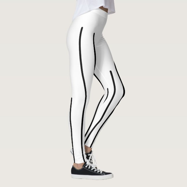 Leggings Resumen Art Black Lines Minimalismo (Derecha)
