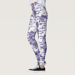 Leggings Resumen Art Blue White Minimalismo