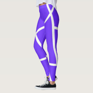 Leggings Resumen Art Lavender Blue White Minimalism