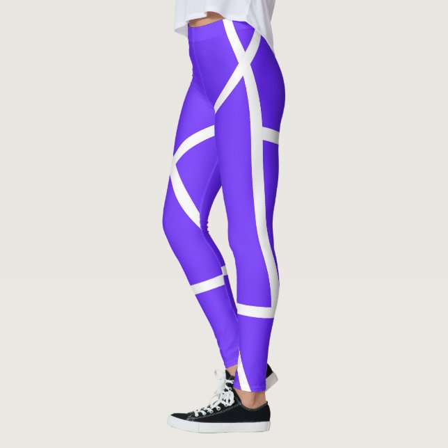 Leggings Resumen Art Lavender Blue White Minimalism (Izquierda)