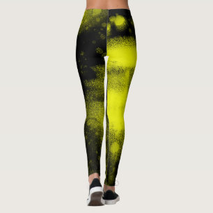 Leggings Resumen Art Minimalismo Amarillo negro