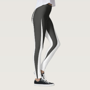 Leggings Resumen Art Minimalismo Líneas blancas grises