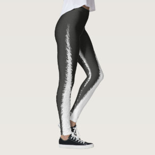 Leggings Resumen Art Minimalismo Líneas blancas grises Pier