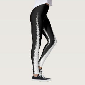 Leggings Resumen Art Minimalismo Líneas blancas negras