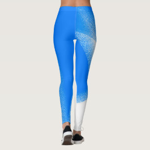 Leggings Resumen Art Pastel Lavanda Blanca cielo azul