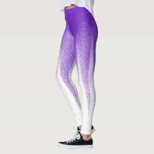 Leggings Resumen Art Pastel Lavender Purple White