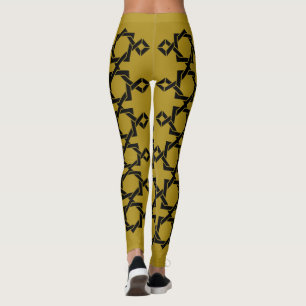 Leggings Resumen arte de línea geométrica moderna