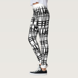Leggings Resumen arte de línea geométrica moderna