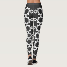 Leggings Resumen arte de línea geométrica moderna