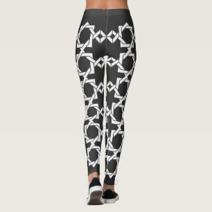 Leggings Resumen arte de línea geométrica moderna