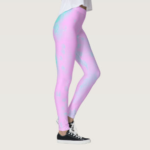 Leggings Resumen Arte Minimalismo Pastel Rosa
