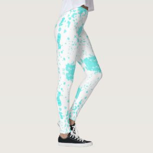 Leggings Resumen Arte Minimalismo Pastel Turquesa
