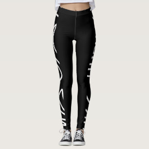 Leggings Resumen Arte Negro Y Blanco