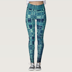 Leggings Resumen azul controlado digital