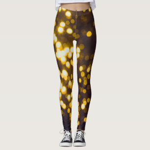 Leggings Resumen Bokek de oro fondo negro