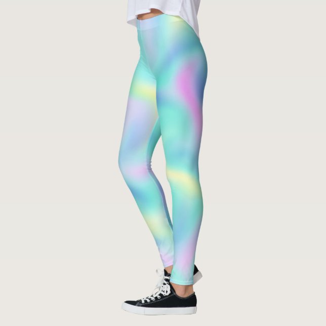 Leggings Resumen Bonito Pastel Swirls (Izquierda)